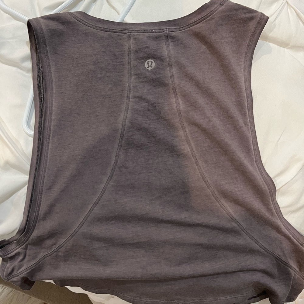 Purple lulu lemon crop tank top size 6